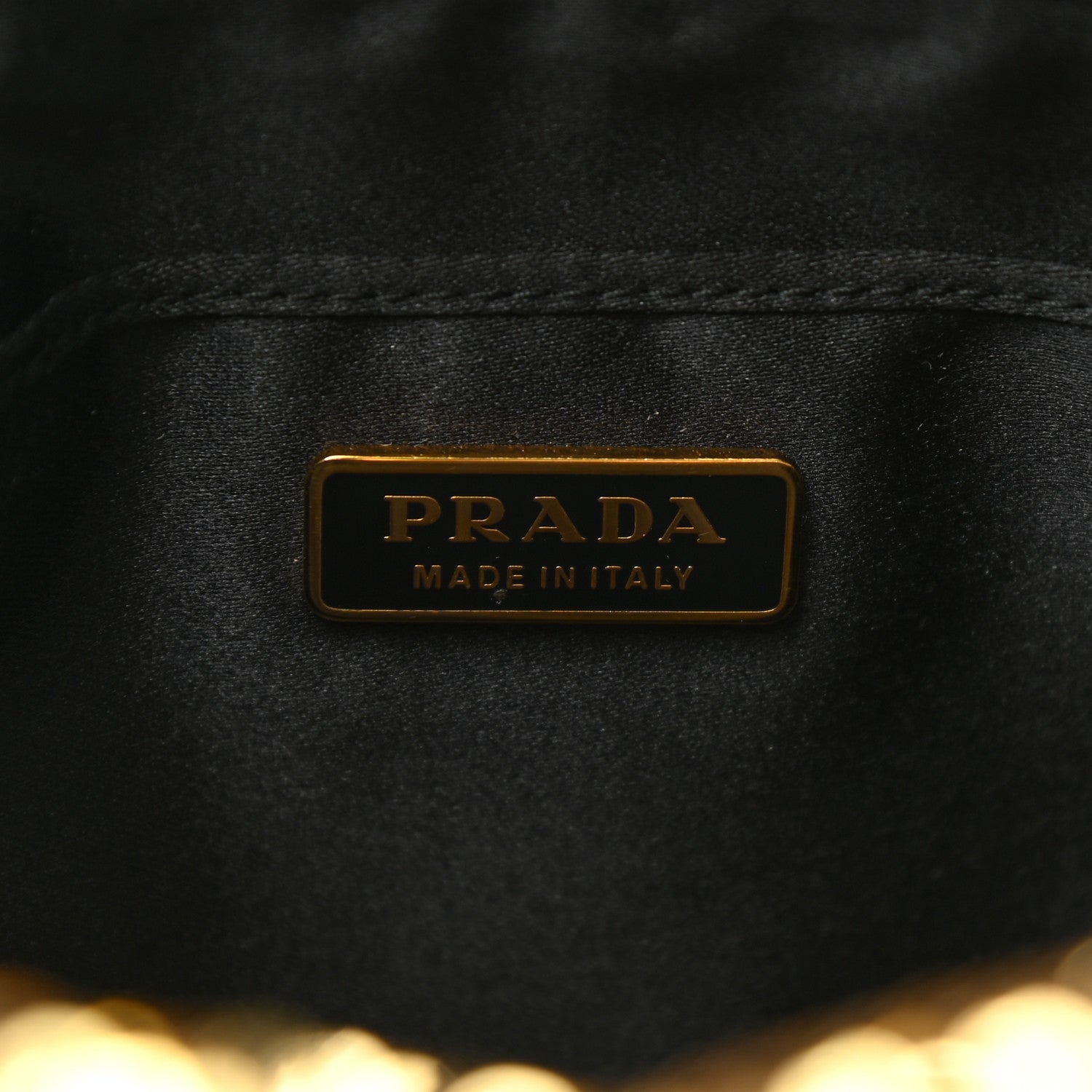Prada Sequin Ombre Clutch Black Green Gold 6 of 7