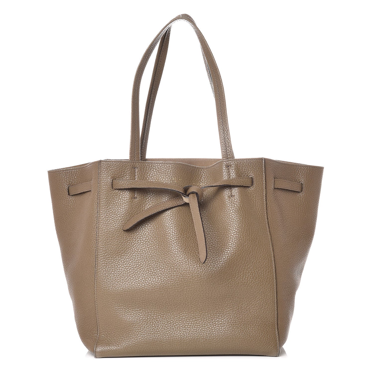 Celine Shiny Grained Calfskin Small Belt Cabas Phantom Souris 1 of 20