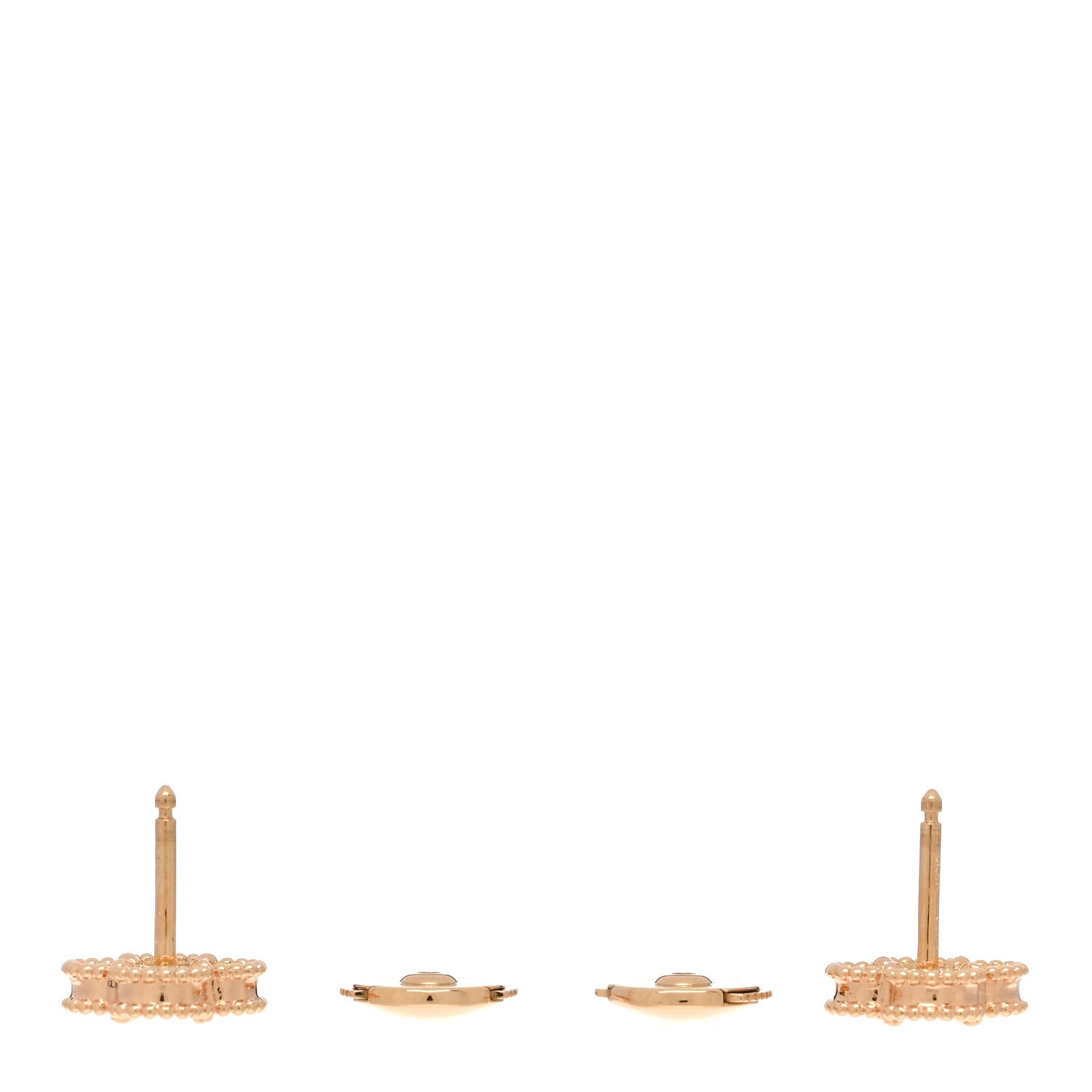 Van Cleef & Arpels 18K Rose Gold Carnelian Sweet Alhambra Earrings 3 of 5