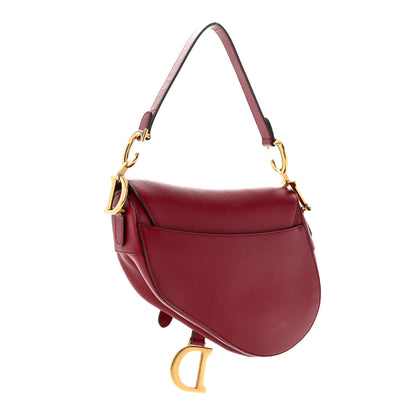 Christian Dior Grained Calfskin Saddle Bag Red 3 of 10