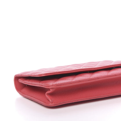 Chanel Caviar Quilted Wallet On Chain WOC Pink 9 of 12