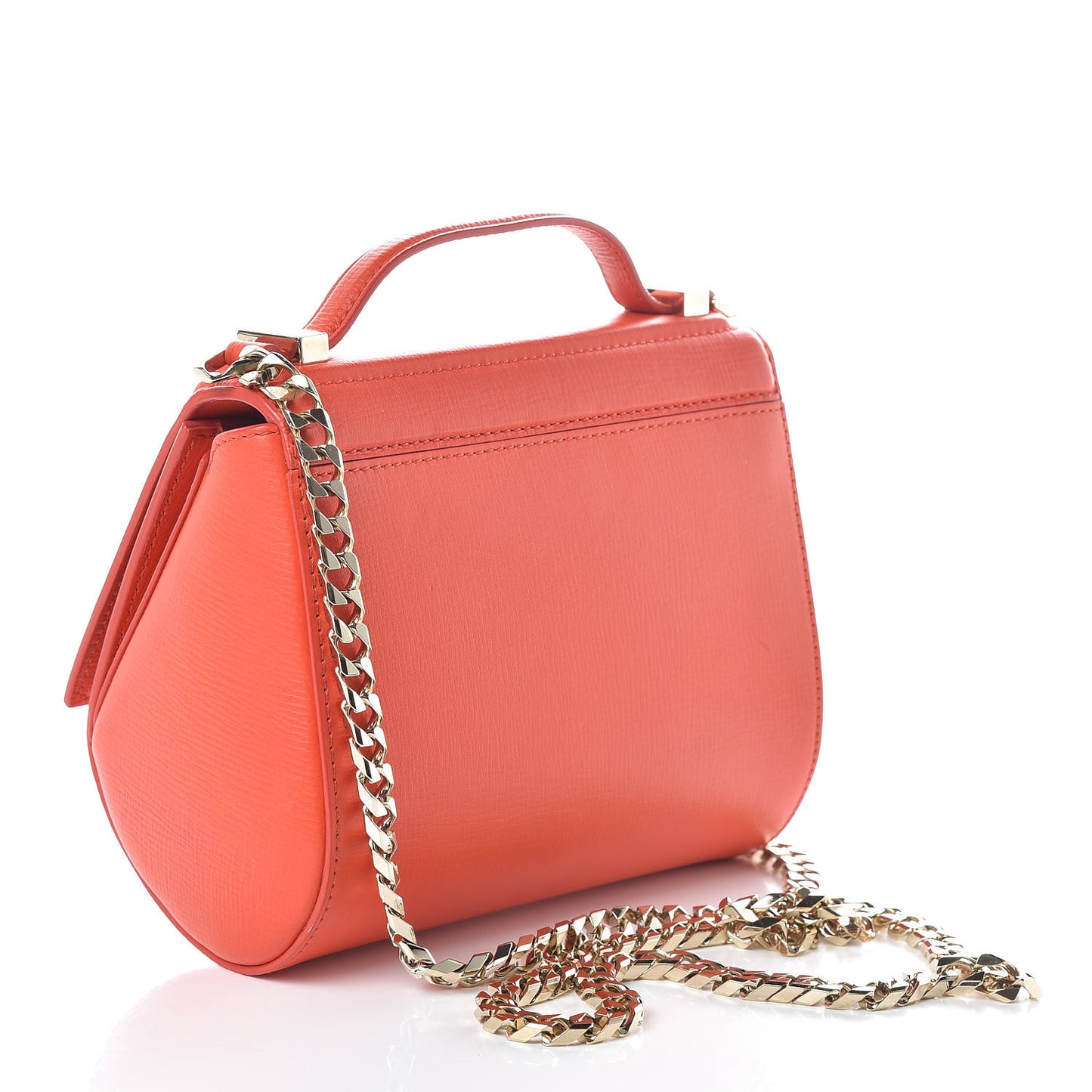 Textured Calfskin Mini Pandora Box Chain Crossbody Bag Red