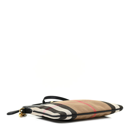 Burberry House Check Derby Peyton Crossbody Clutch Bag Black 4 of 9