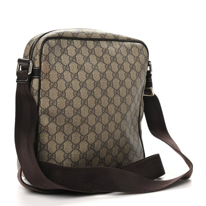 Gucci GG Plus Monogram Selleria Calfskin Medium Messenger Bag Beige Ebony Cocoa Dark Chocolate 2 of 9