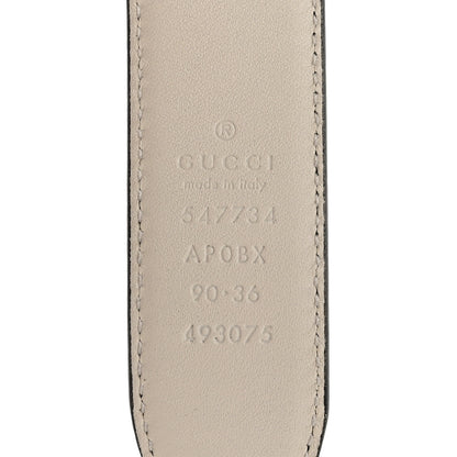 Gucci Calfskin Interlocking G Reversible Belt 90 36 Ivory 5 of 10