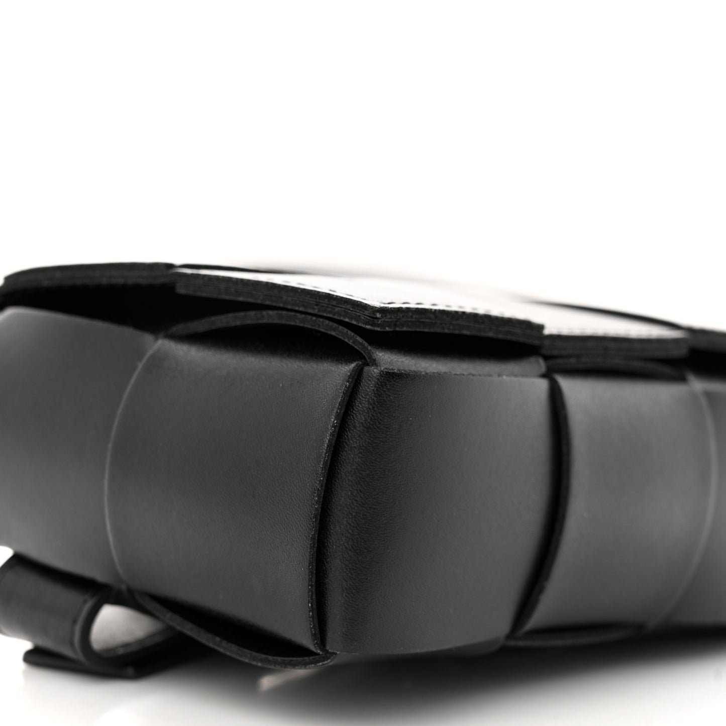 Nappa Maxi Intreccio The Belt Cassette Bag Black