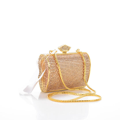Judith Leiber Swarovski Crystal Minaudière Clutch Gold 3 of 7