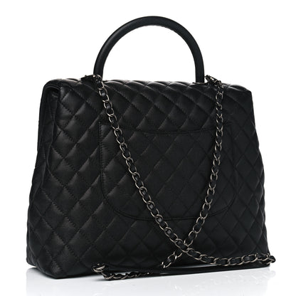 Chanel Caviar Quilted Large Coco Handle Flap Black 2 of 4