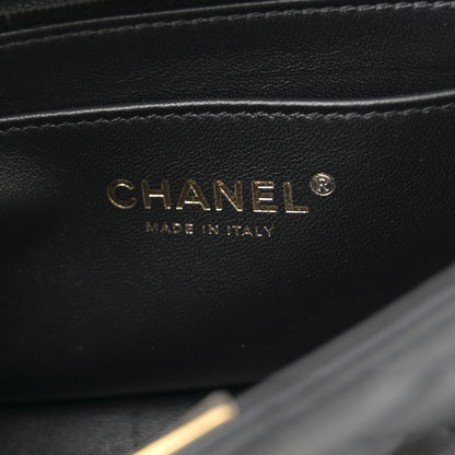 Chanel Lambskin Quilted Mini Crystal Top Handle Rectangular Flap Black 7 of 12