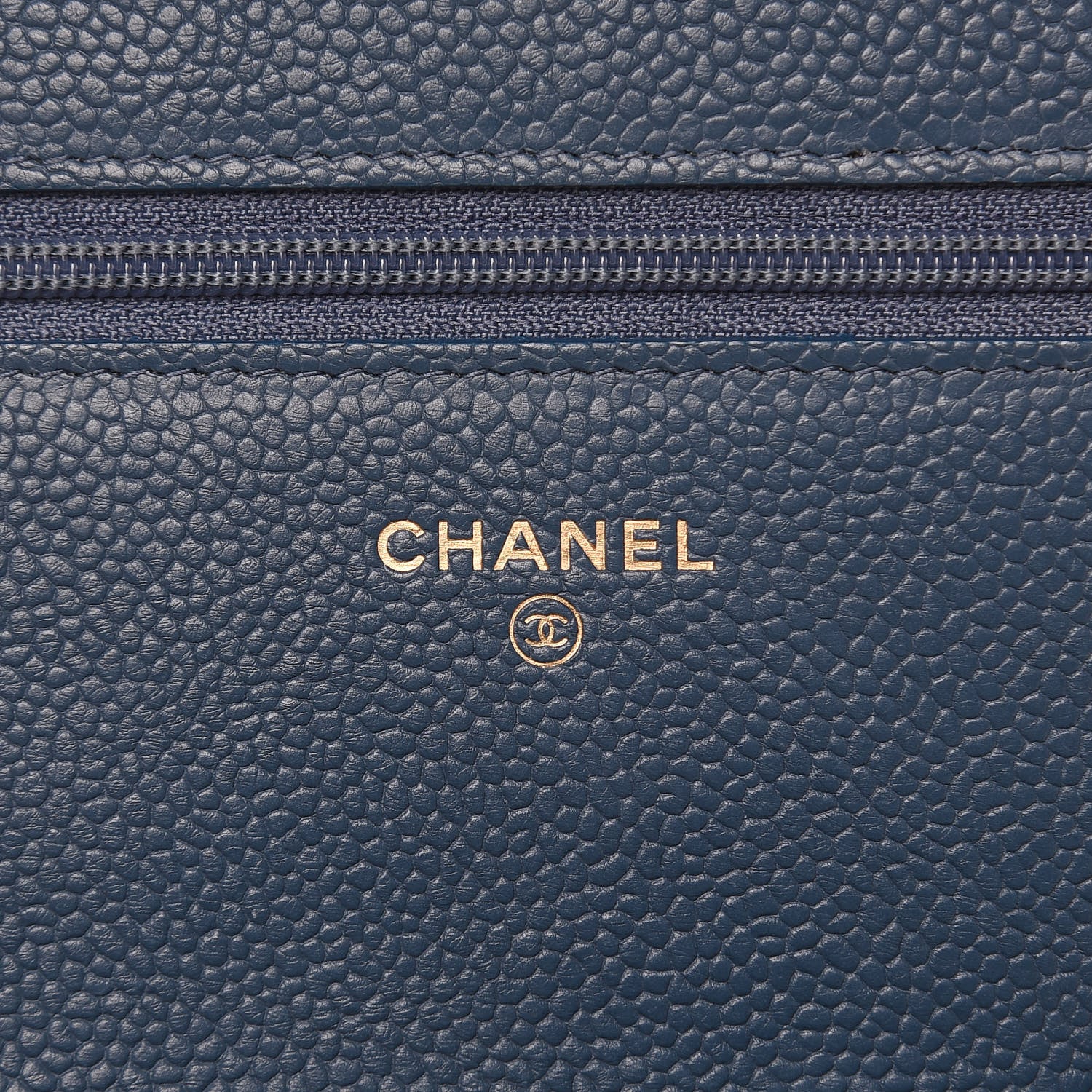 Chanel Caviar Quilted Boy Wallet On Chain WOC Blue 6 of 13