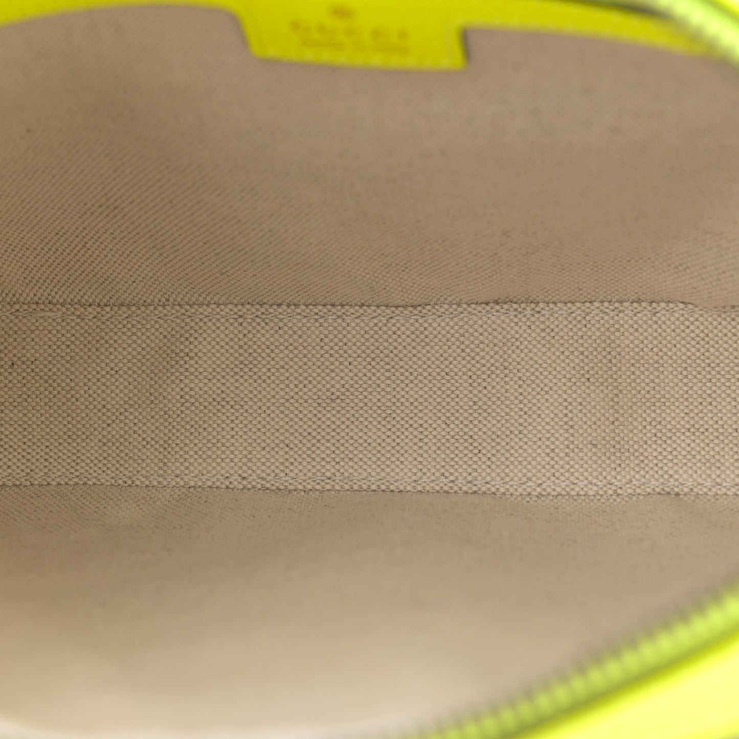 GG Supreme Monogram Textured Dollar Calfskin Web Ophidia Wristlet Shoulder Bag Beige Ebony Fluo Yellow