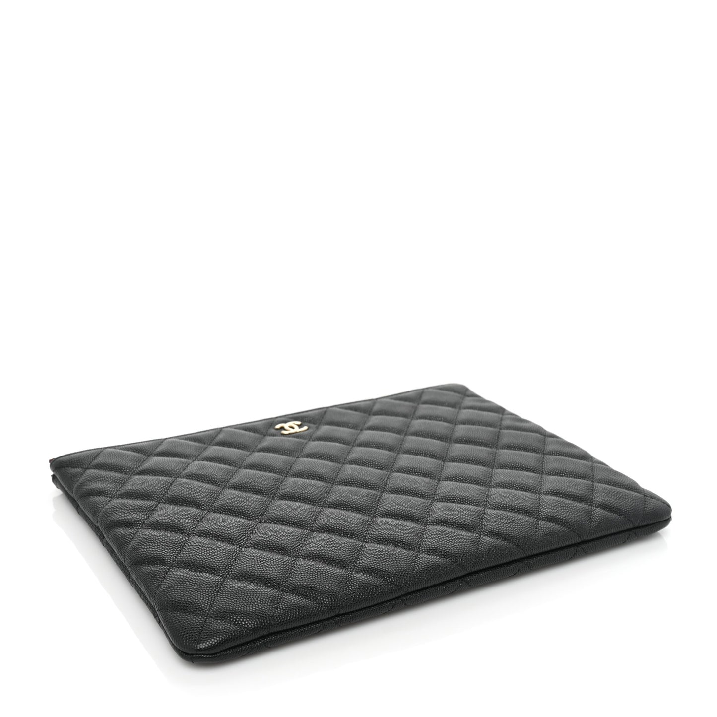 Caviar Quilted Medium Cosmetic Case Black