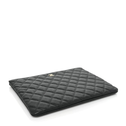 Chanel Caviar Quilted Medium Cosmetic Case Black 4 of 8