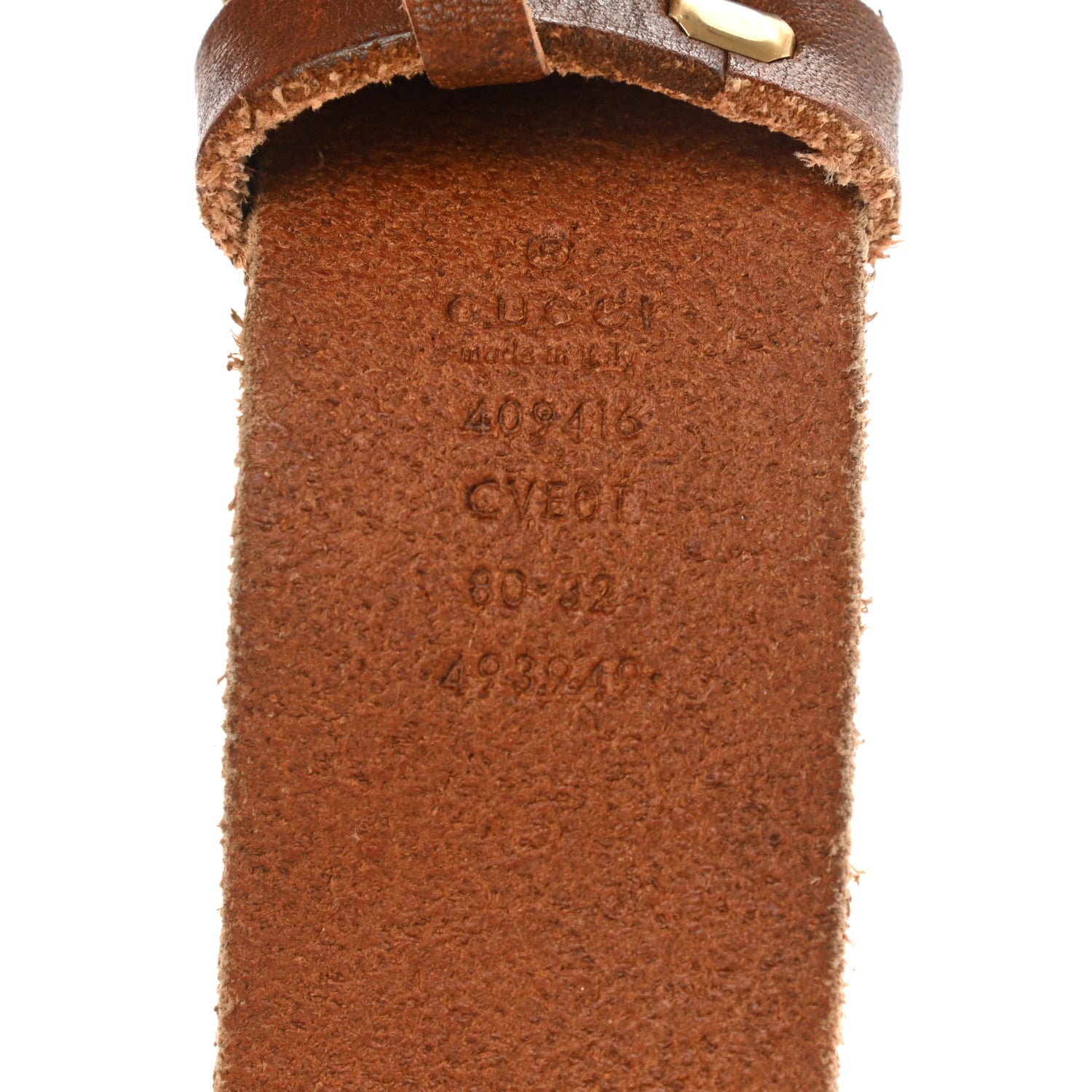 Gucci Faded Calfskin Double G 40mm Belt 80 32 Cuir 3 of 7