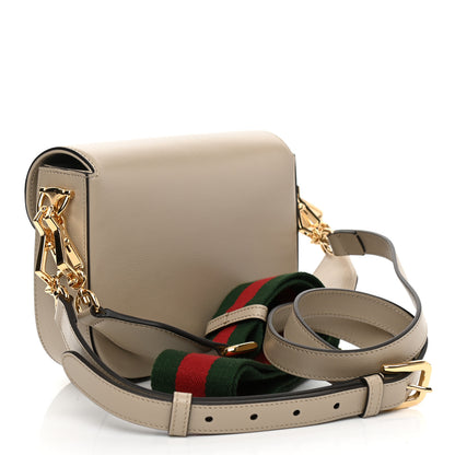 Gucci Azalea Calfskin Web Mini Horsebit 1955 Shoulder Bag Oatmeal 3 of 11