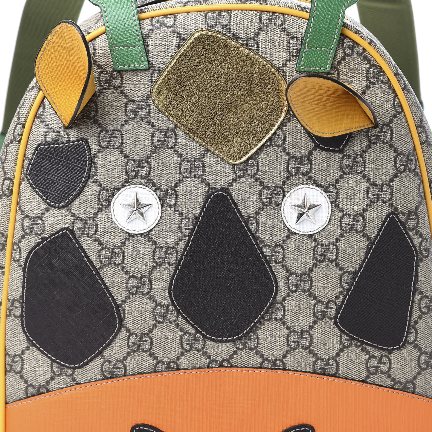 GG Supreme Monogram Kids Giraffe Backpack Ebony Multicolor
