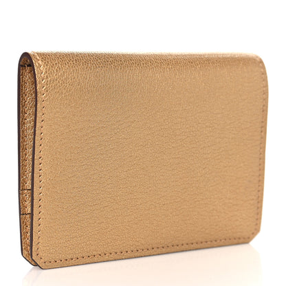 Hermes Metallic Chevre Chamkilight Medor Card Holder Dore 3 of 8