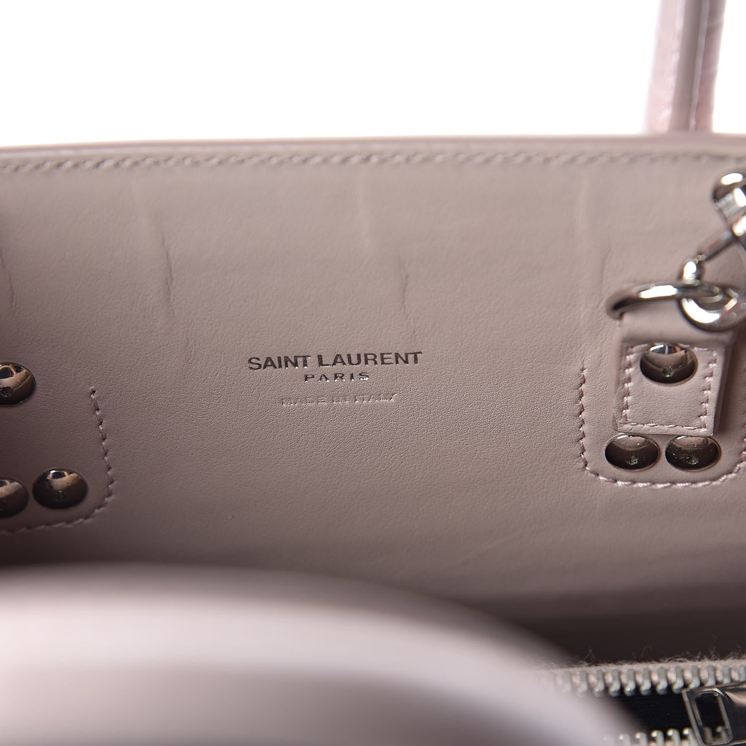 Saint Laurent Calfskin Crocodile Embossed Baby Sac De Jour Rose Antic 6 of 9