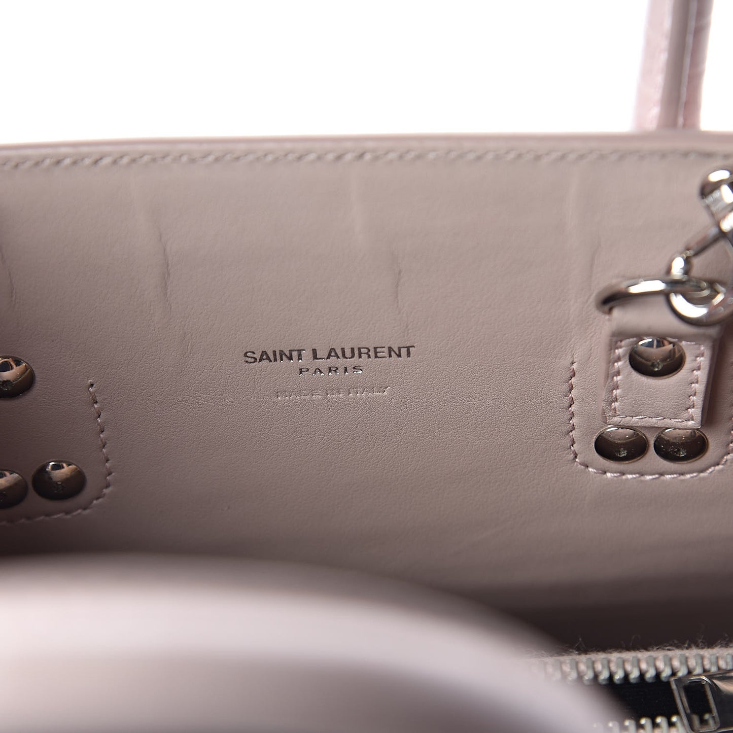 Calfskin Crocodile Embossed Baby Sac De Jour Rose Antic