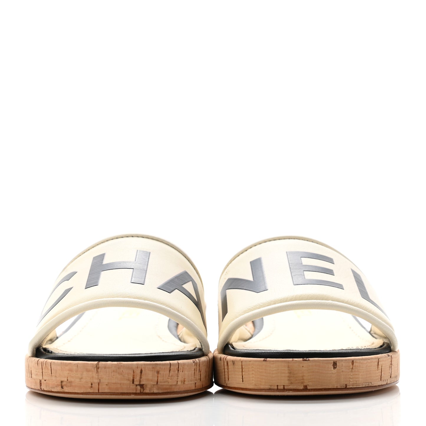 Lambskin CC Mules 35 Ivory Black