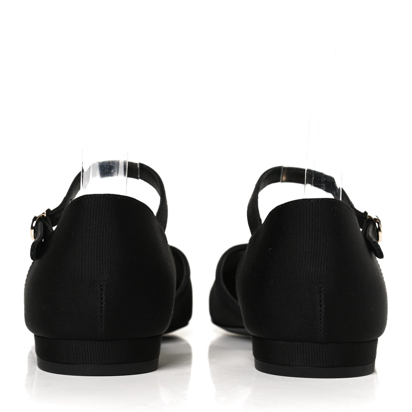 Mesh Grosgrain Cap Toe CC Flats 37 Black