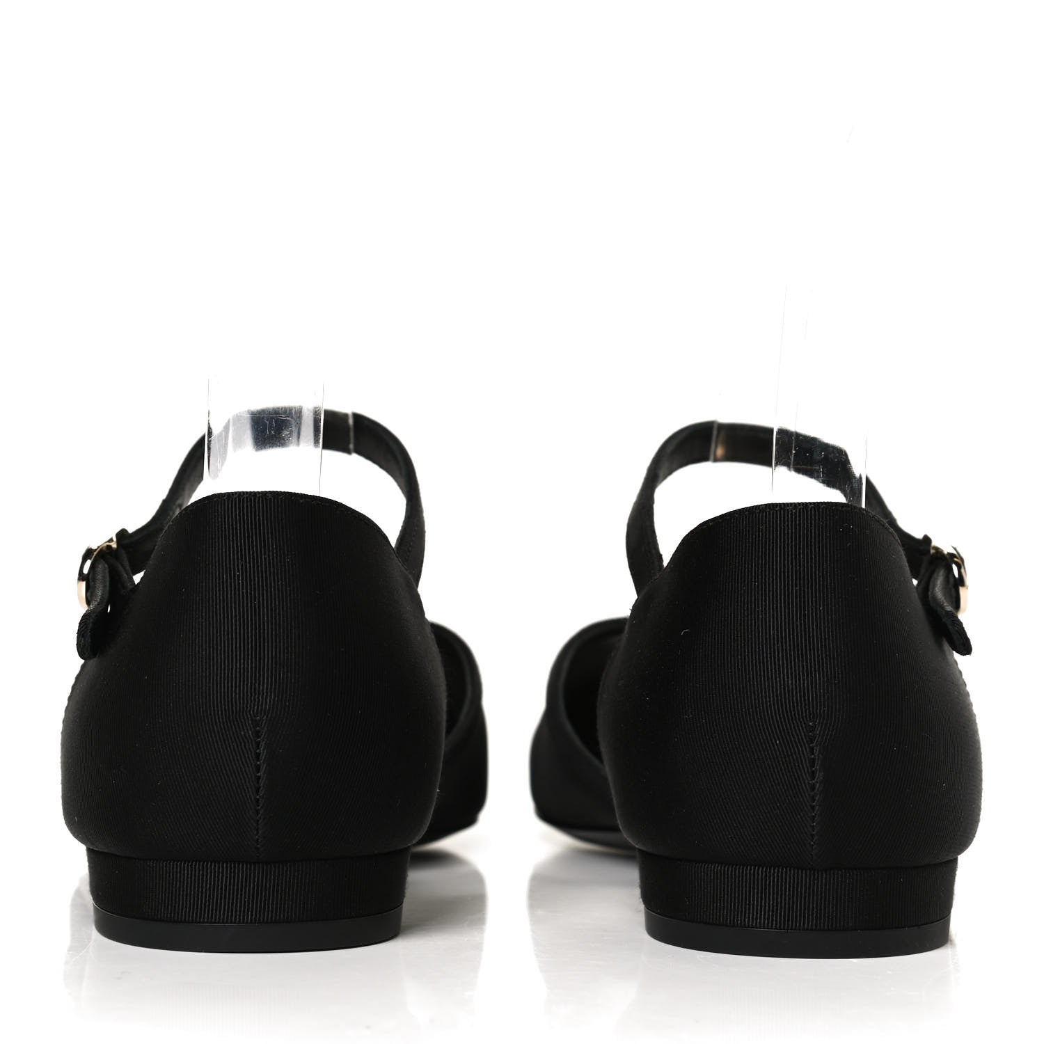 Chanel Mesh Grosgrain Cap Toe CC Flats 37 Black 6 of 12