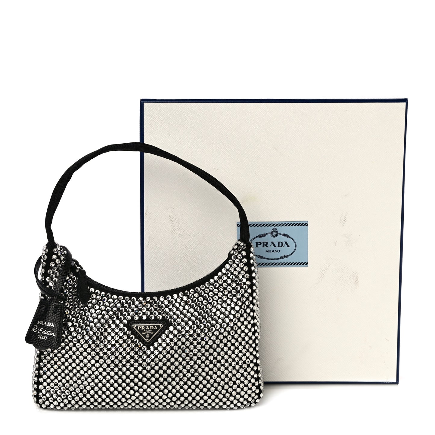 Satin Crystal Mini Re-Edition 2000 Bag Cristal