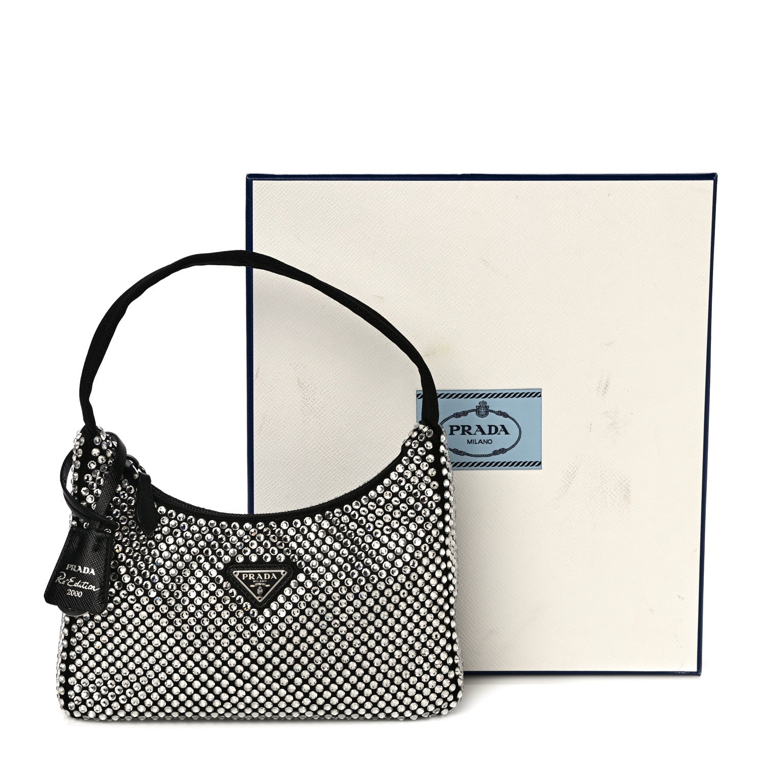 Prada Satin Crystal Mini Re-Edition 2000 Bag Cristal 13 of 13