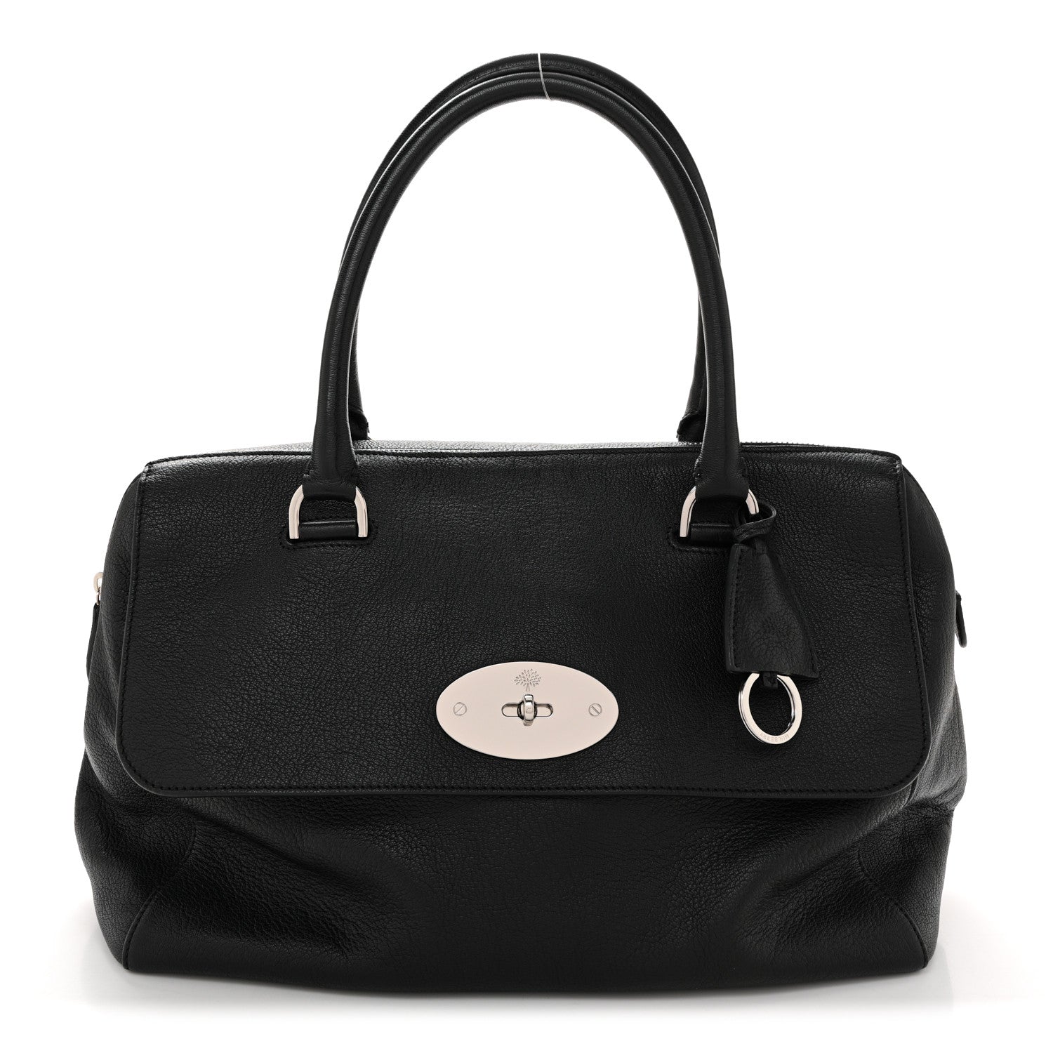 Mulberry Glossy Goatskin Medium Del Rey Satchel Black 1 of 15
