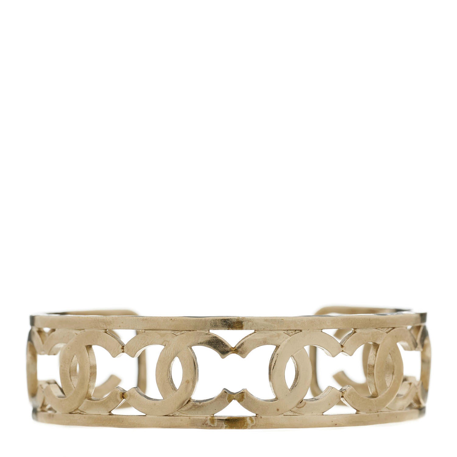 Chanel Metal Logo CC Cuff Gold 1 of 4