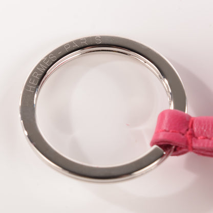 Hermes Lambskin Carmen Tassel Key Holder Fuchsia 4 of 5