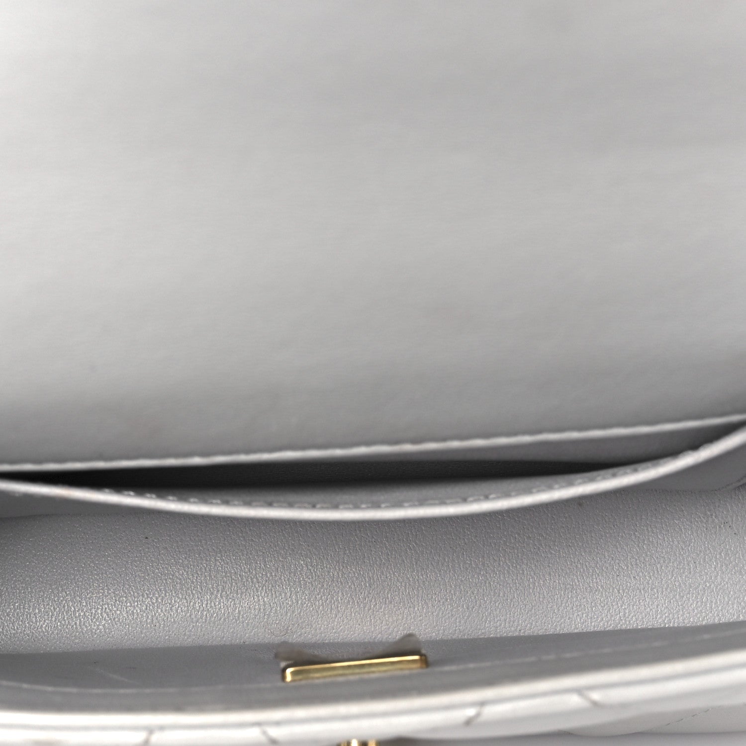 Chanel Shiny Lambskin Quilted Mini Sweetheart Flap Light Grey 5 of 11