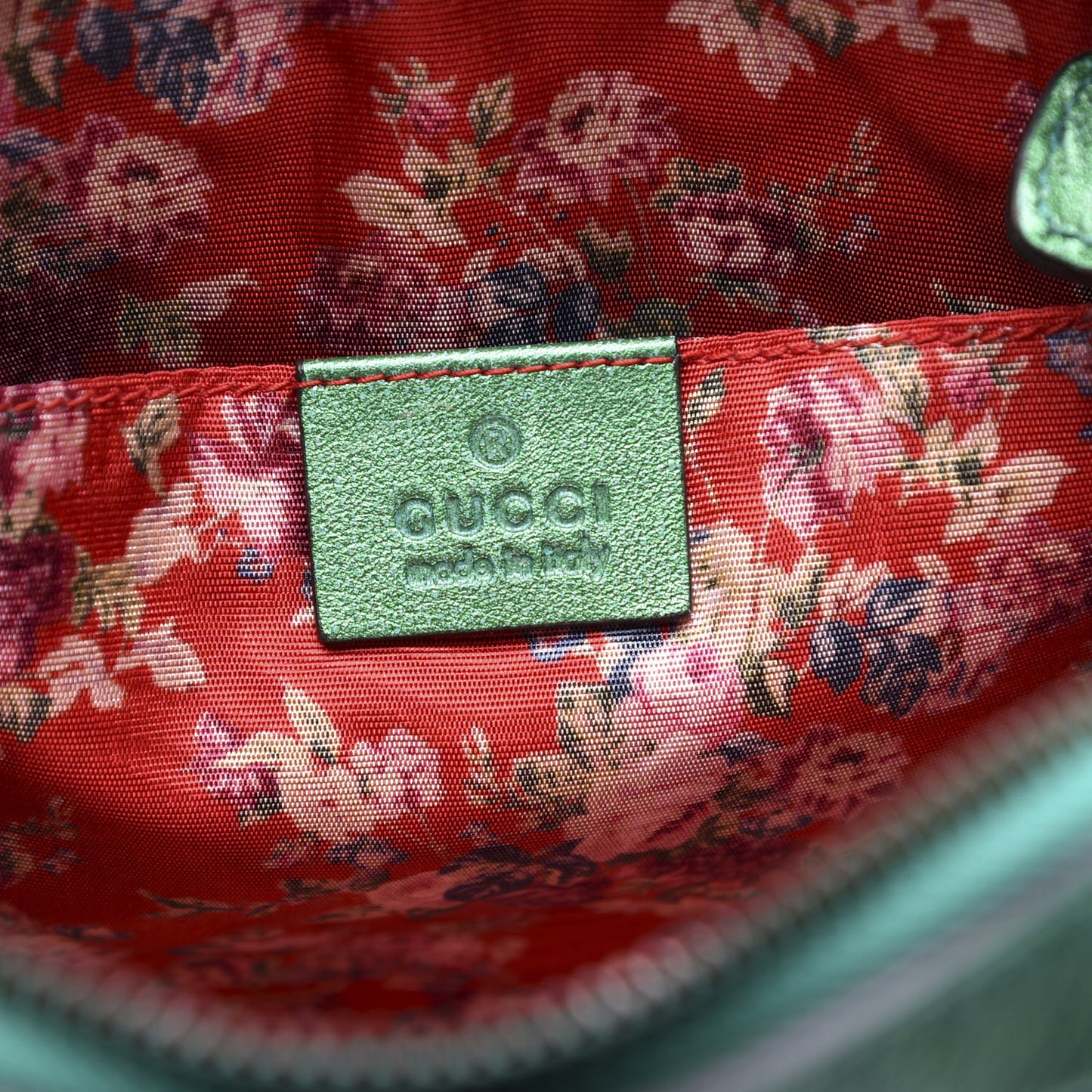Laminated Nappa Trapuntata Small Zumi Shoulder Bag Jasmine Green