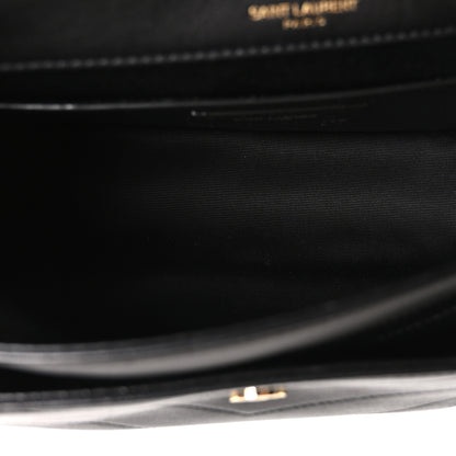 Saint Laurent Lambskin Matelasse Monogram Baby Niki Chain Satchel Black 5 of 10