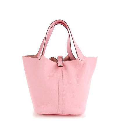 Hermes Taurillon Clemence Picotin 22 MM Rose Sakura 1 of 21