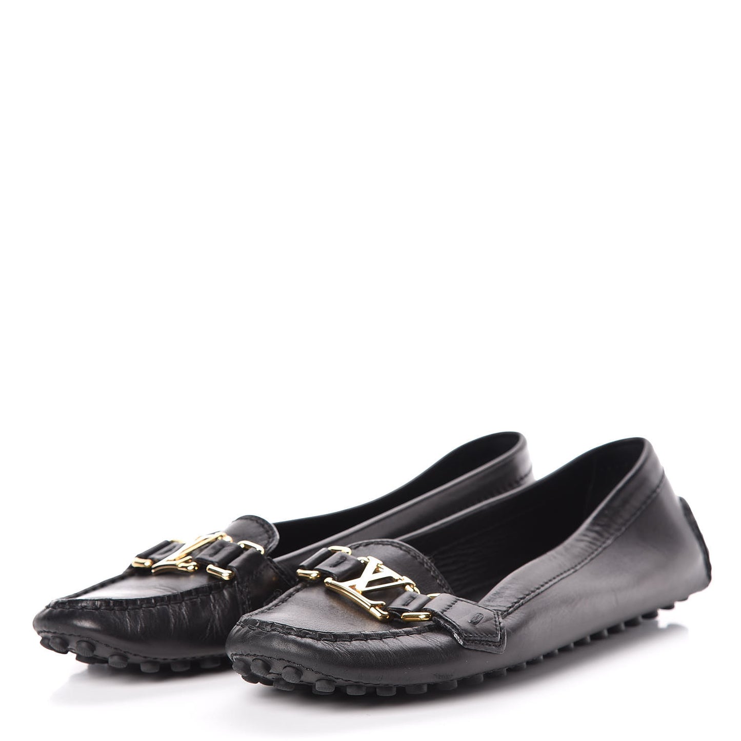 Calfskin Oxford Loafers 38 Black