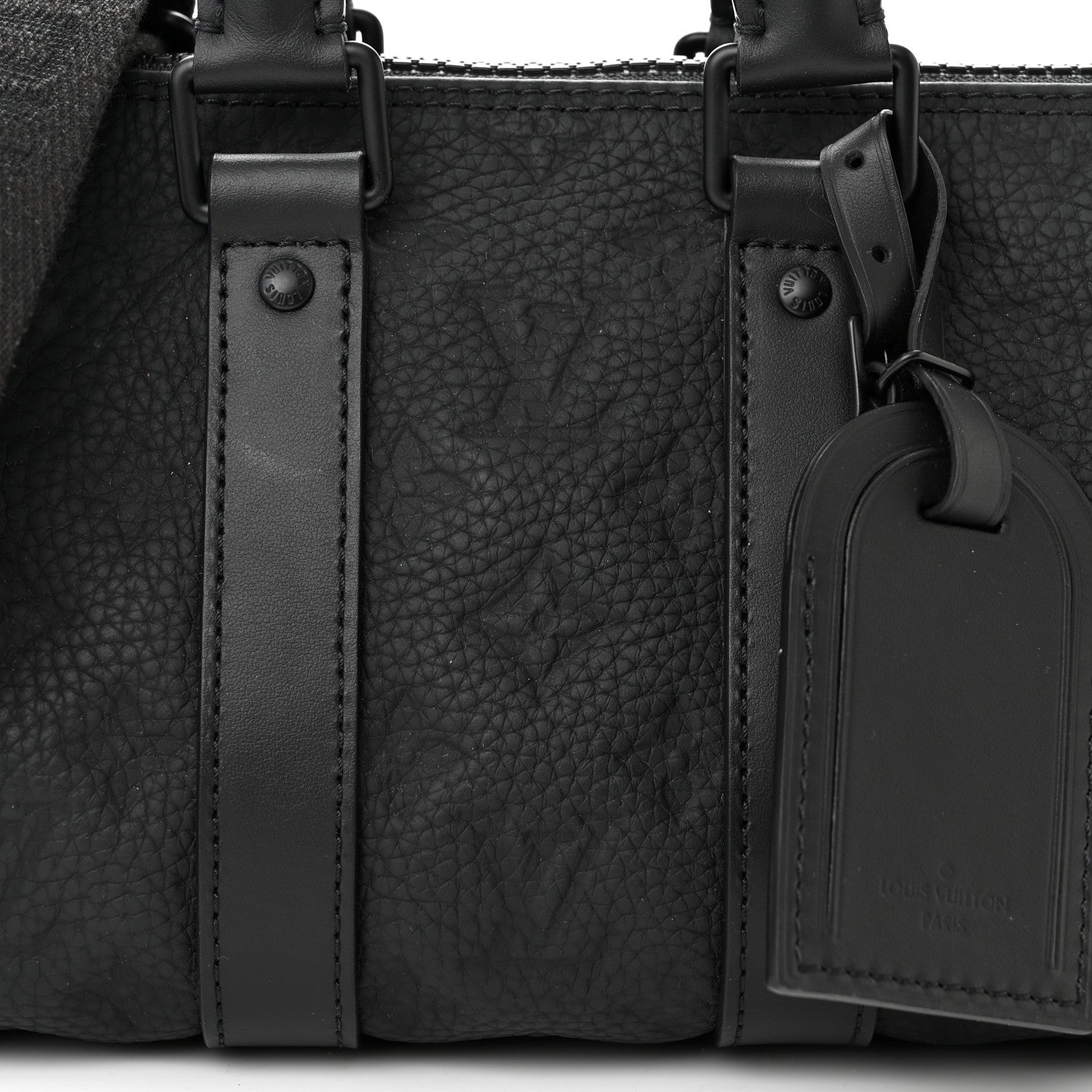 Louis Vuitton Monogram Taurillon Keepall Bandouliere 25 Black 6 of 8