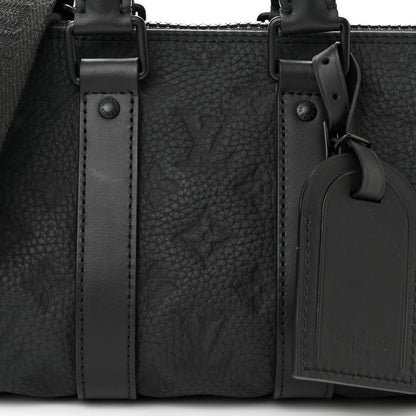 Louis Vuitton Monogram Taurillon Keepall Bandouliere 25 Black 6 of 8