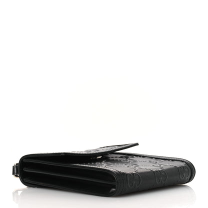 Gucci Calfskin GG Tennis Embossed Messenger Bag Black 7 of 21