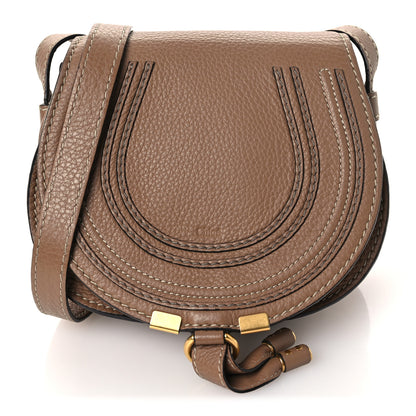 Chloe Calfskin Mini Marcie Round Crossbody Bag Nut 1 of 11