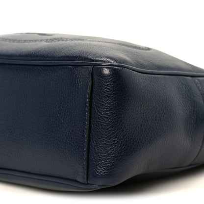 Prada Glace Calfskin Embossed Logo Camera Bag Navy Blue 12 of 12