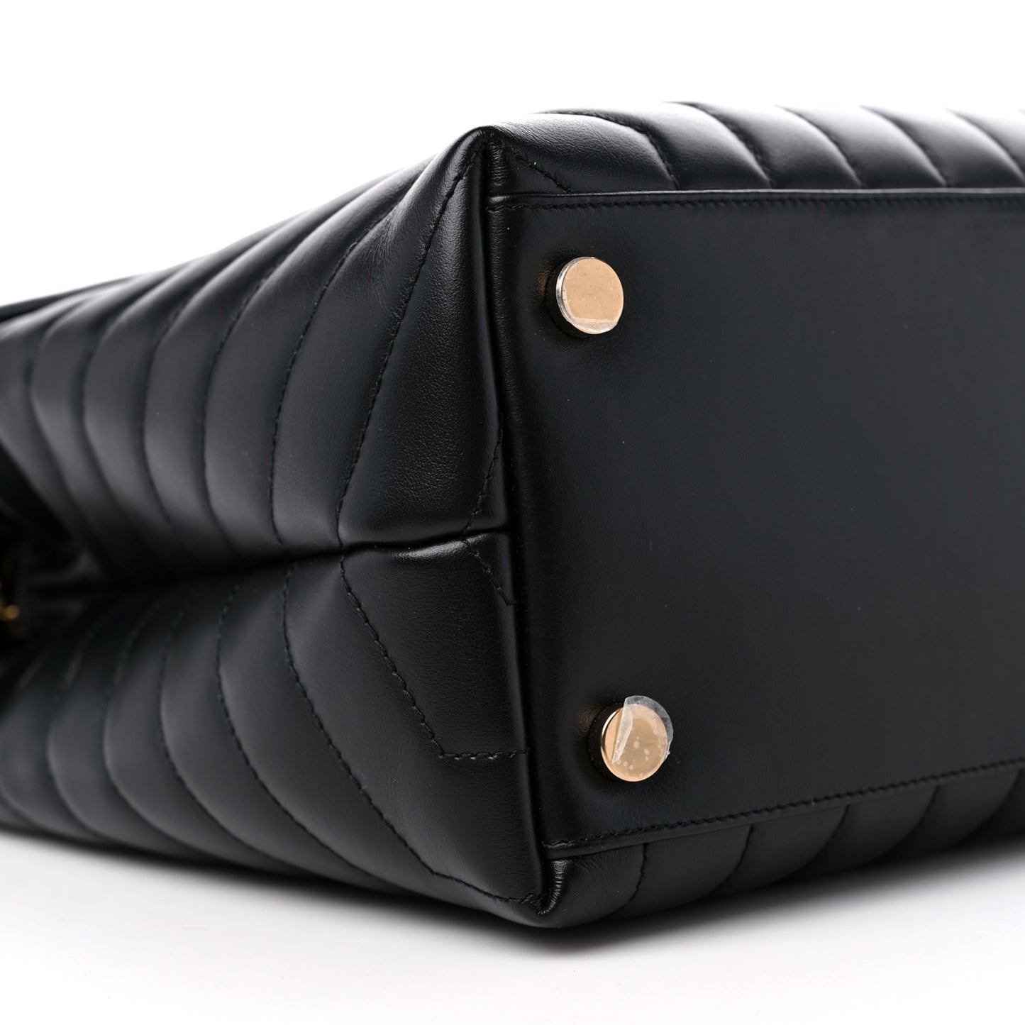 Calfskin Y Quilted Monogram Large Loulou Chain Satchel Black