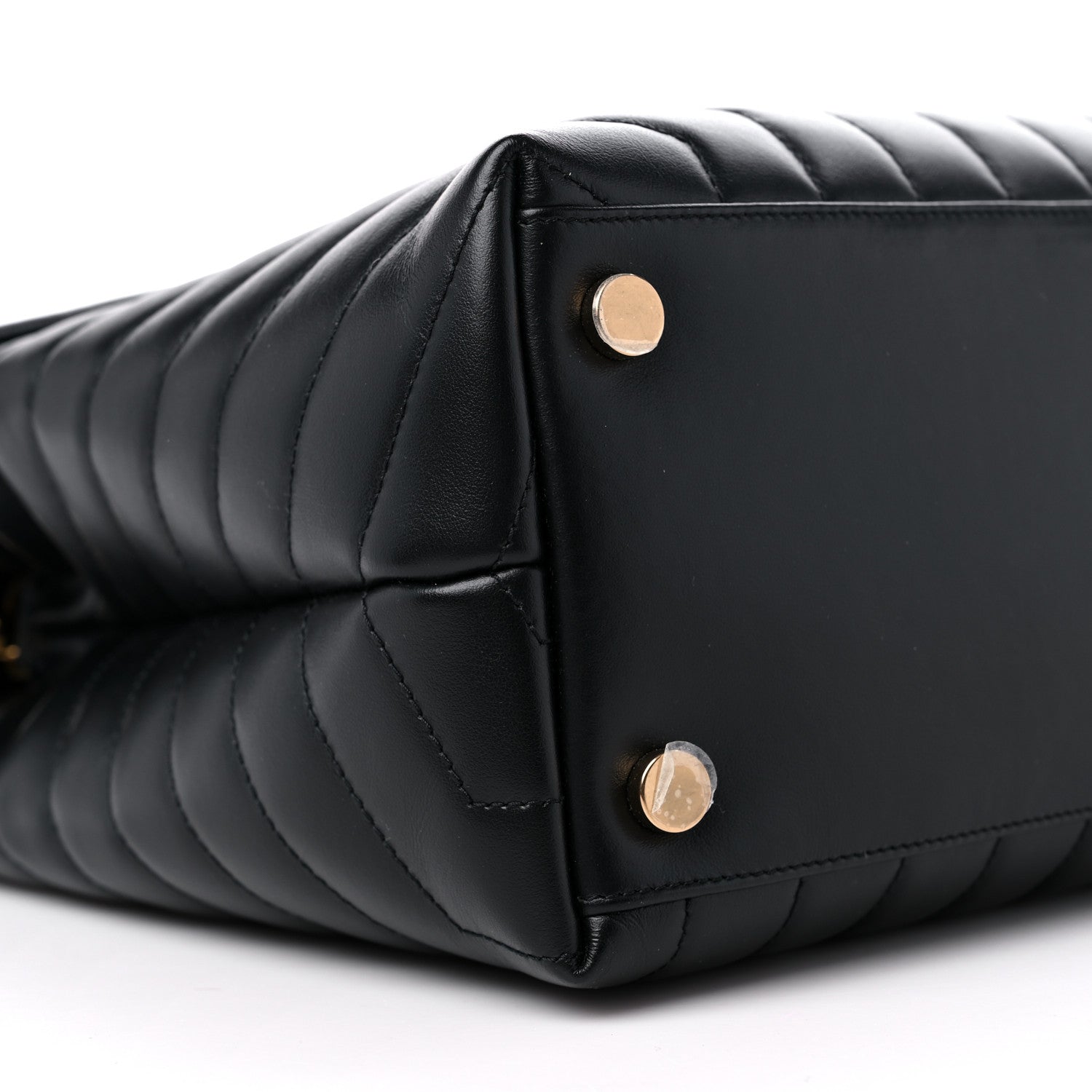 Saint Laurent Calfskin Y Quilted Monogram Large Loulou Chain Satchel Black 9 of 10