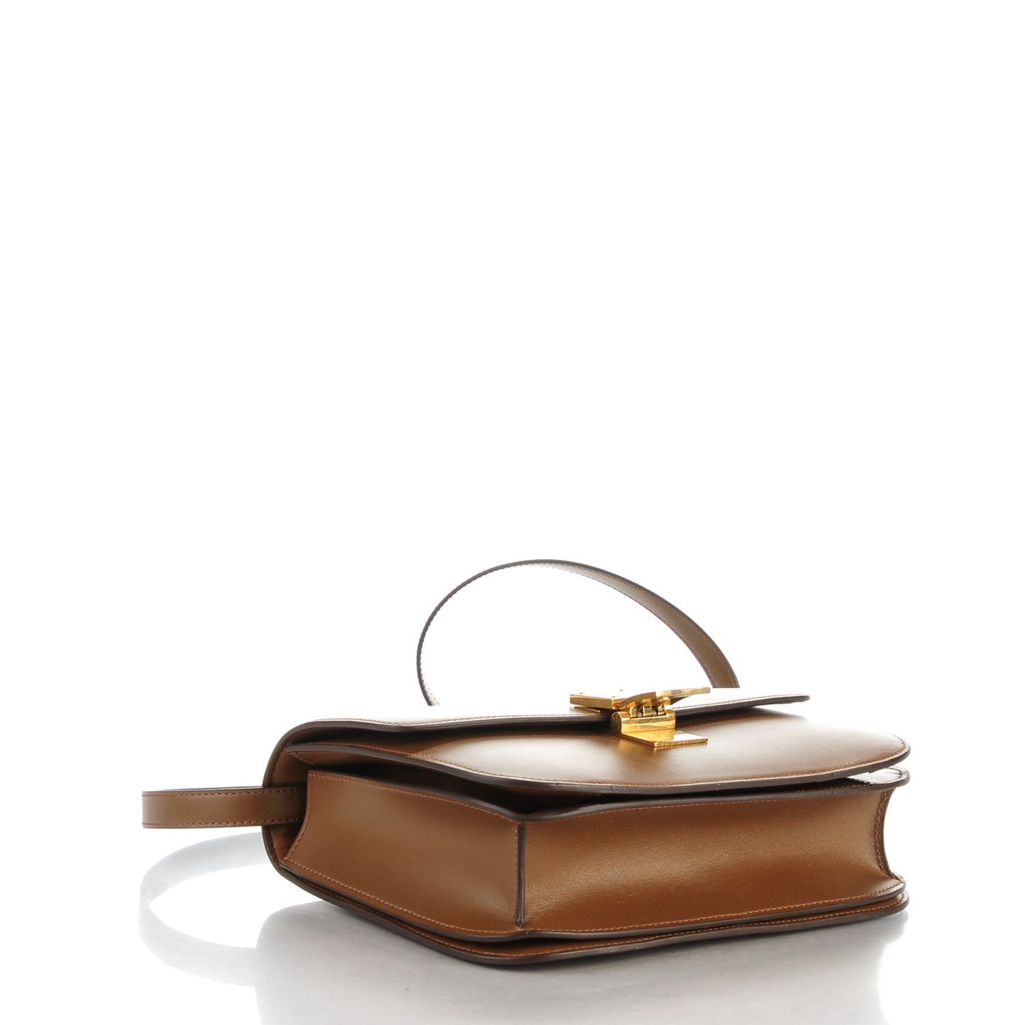 Box Calfskin Medium Classic Box Flap Bag Camel