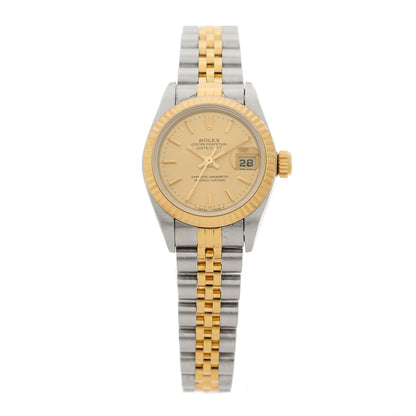 Rolex Stainless Steel 18K Yellow Gold 26mm Oyster Perpetual Datejust Watch Champagne 69173 1 of 4