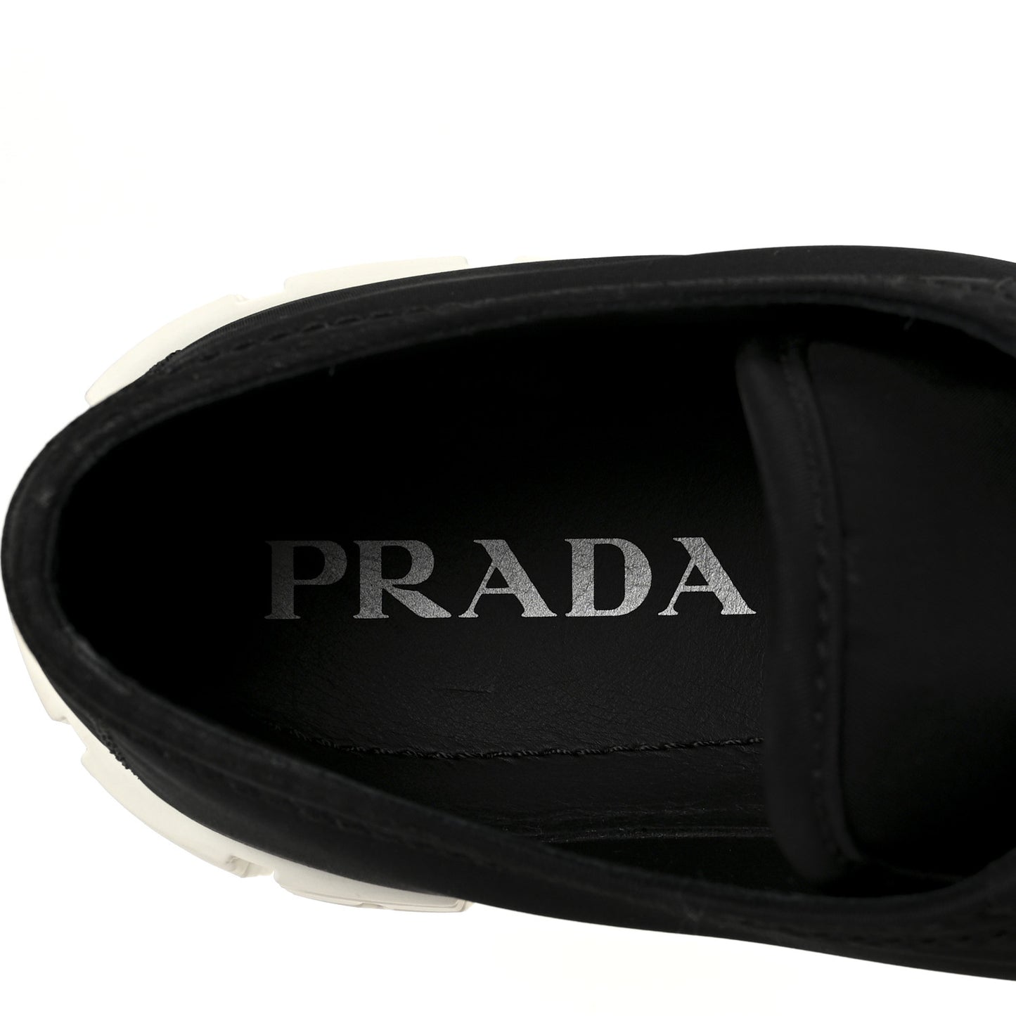 Re-Nylon Gabardine Triangle Logo Double Wheel 50mm Sneakers 38.5 Black