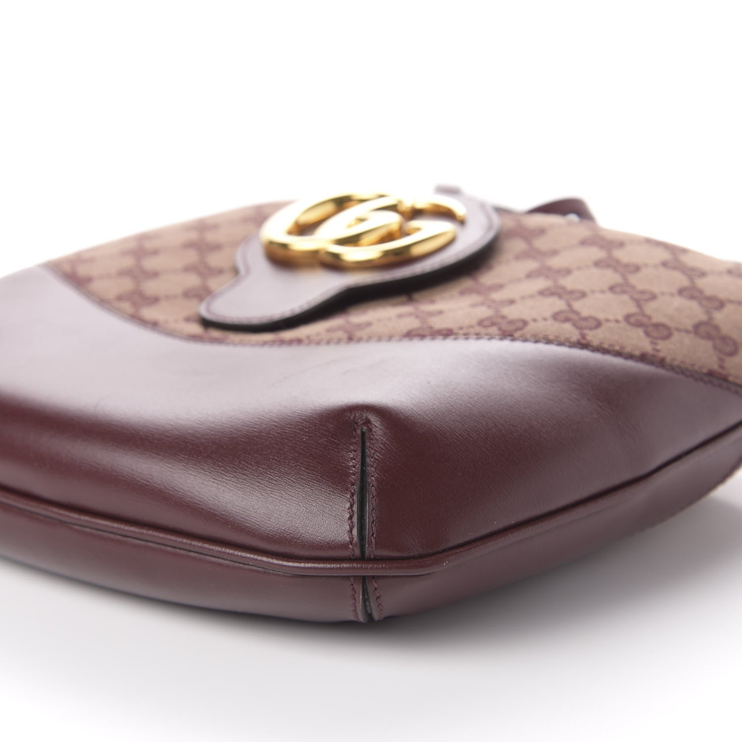 Gucci GG Monogram Calfskin Medium Arli Shoulder Bag Sahara Rubino Chardonnay 10 of 12