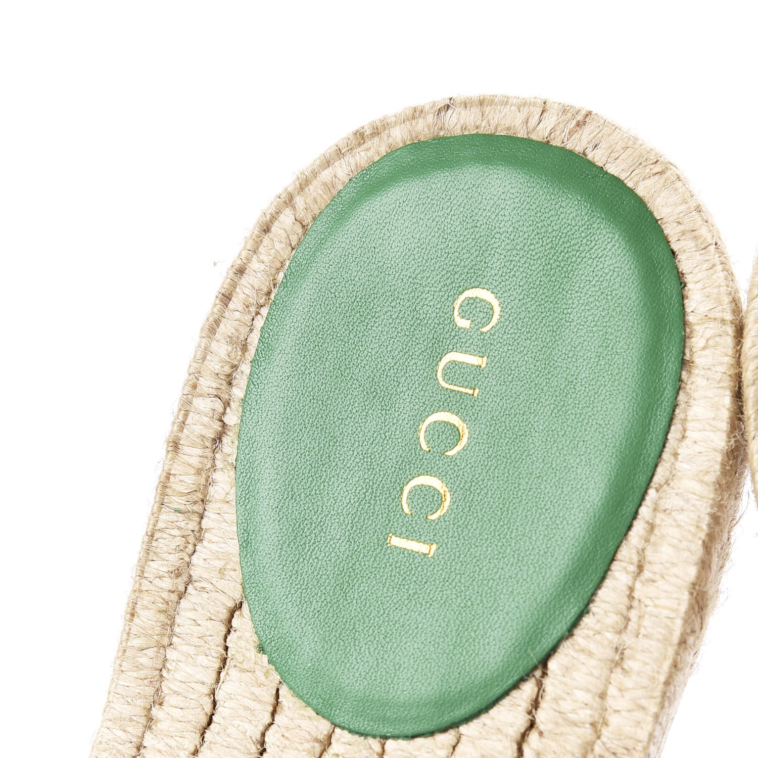Gucci Nappa Matelasse GG Marmont Espadrille Slide Sandals 38 New Shamarock 6 of 9