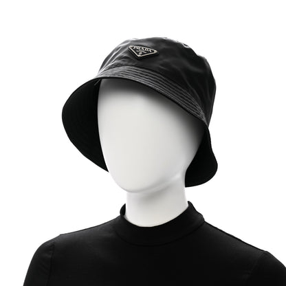 Prada Re-Nylon Metal Triangle Logo Womens Bucket Hat XL Black 2 of 10