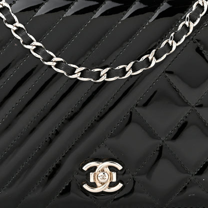 Chanel Patent Quilted Coco Boy Wallet On Chain WOC Black 9 of 12